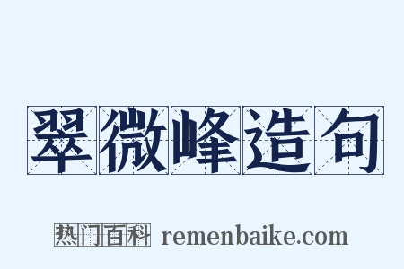 翠微峰造句是什么意思的图片